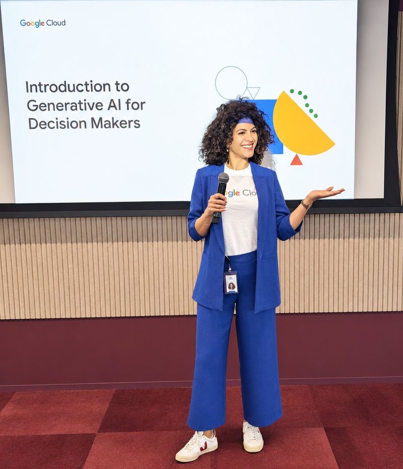 Rita presenting Introduction to Generative AI for Decision Makers to C-level executives in Amsterdam