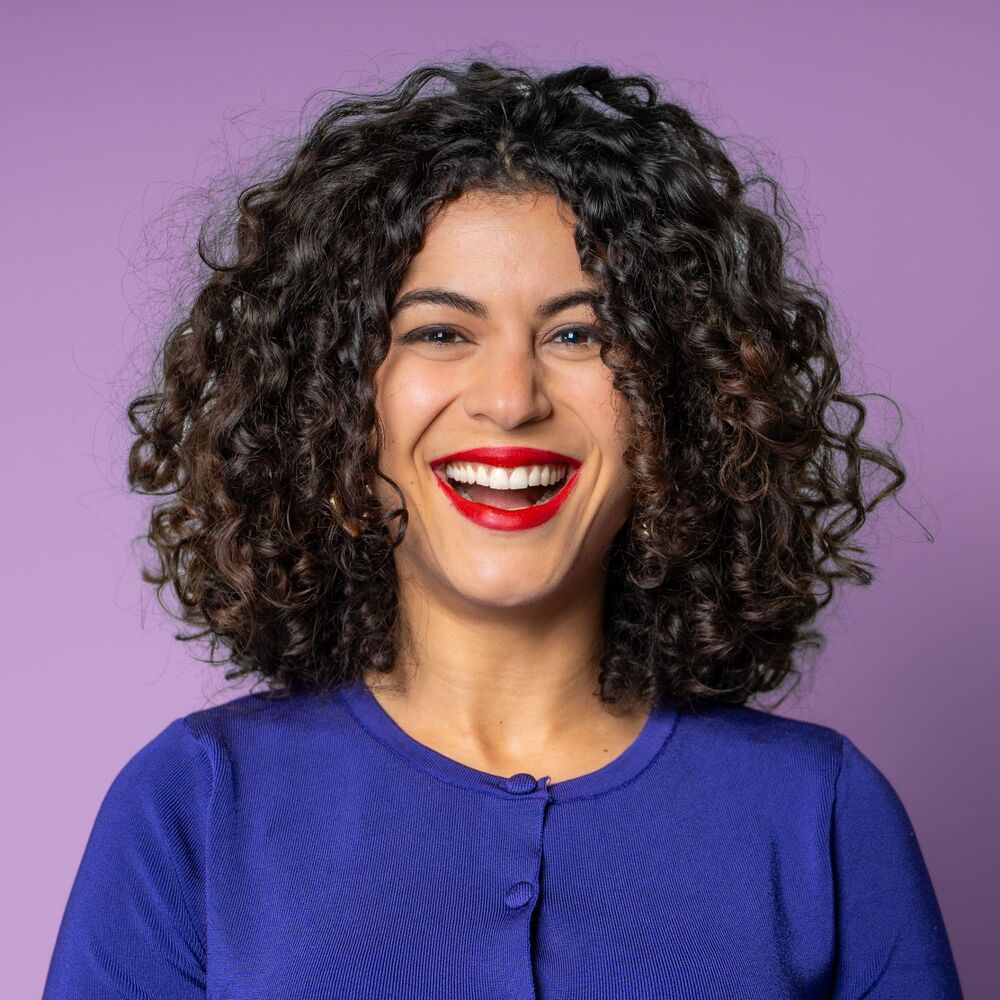 Portrait of Rita Alaoui laughing